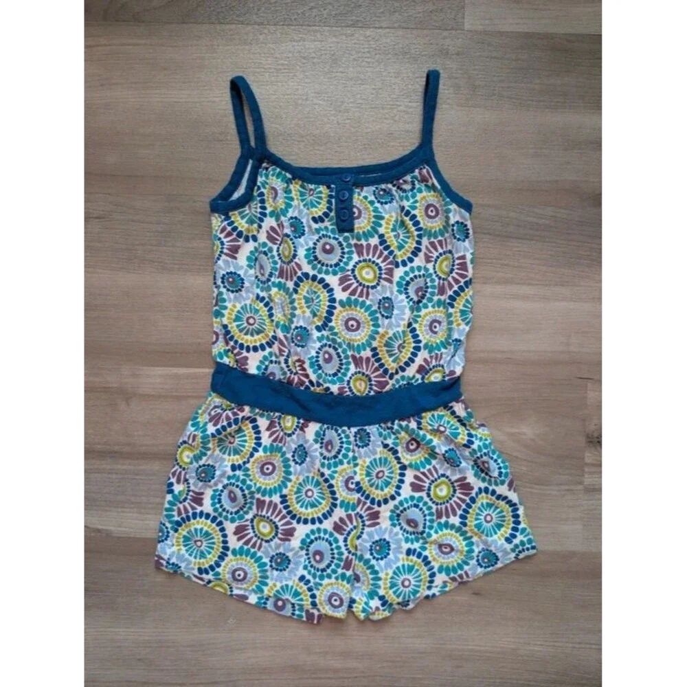 Tea Collection Tank Shorts Romper Paisley Print, 4T (U1)
